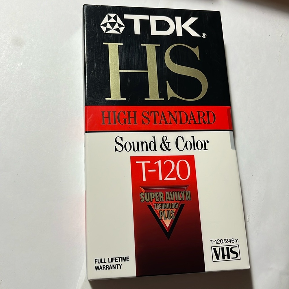 TDK T-120 High Standard VHS Cassette - SEALED!